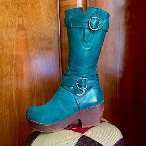 Teal Jafa boots size 39